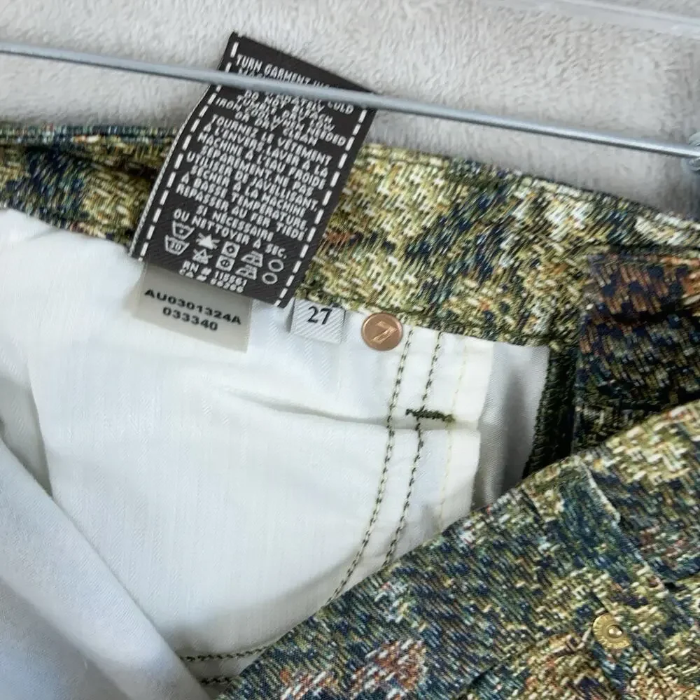NWT 7 For All Mankind Tapestry Floral Botanical Skinny Jeans Size 12 Regencycore - Picture 15 of 15